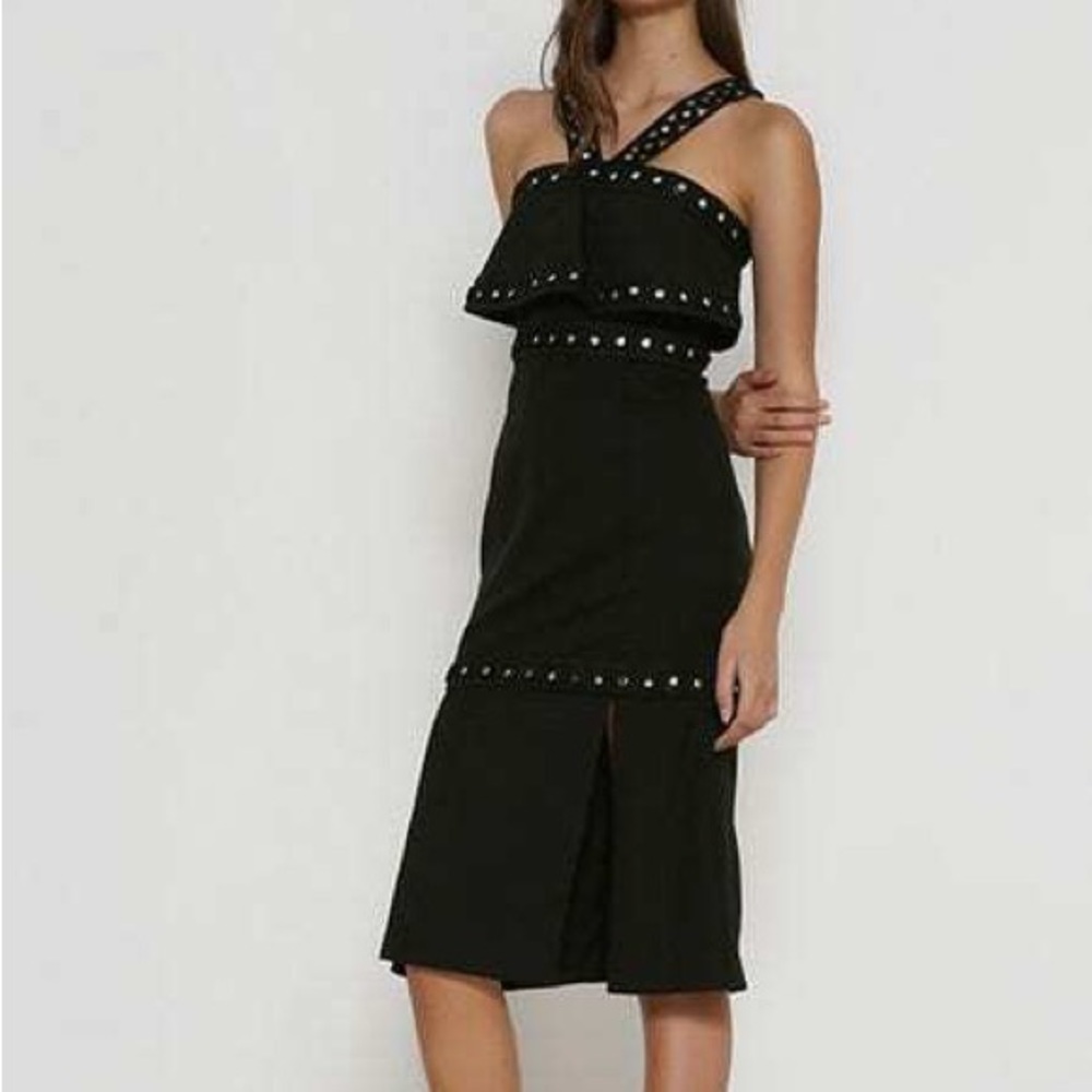 Black midi dress